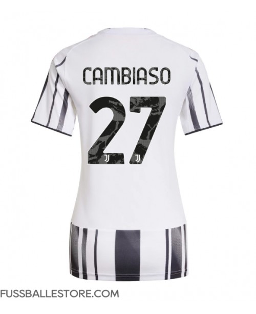 Günstige Juventus Andrea Cambiaso #27 Heimtrikot Damen 2025-26 Kurzarm Günstige Juventus Andrea Cambiaso #27 Heimtrikot Damen 2025-26 Kurzarm